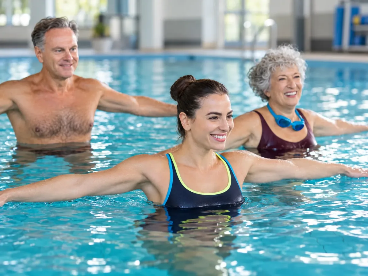 Water Tai Chi class at The Pod Aquatics, Oak Ridge North, Texas